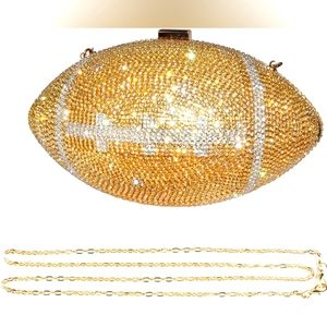 Beautiful Gold Rhinestone Football Purse ( more colors availab…